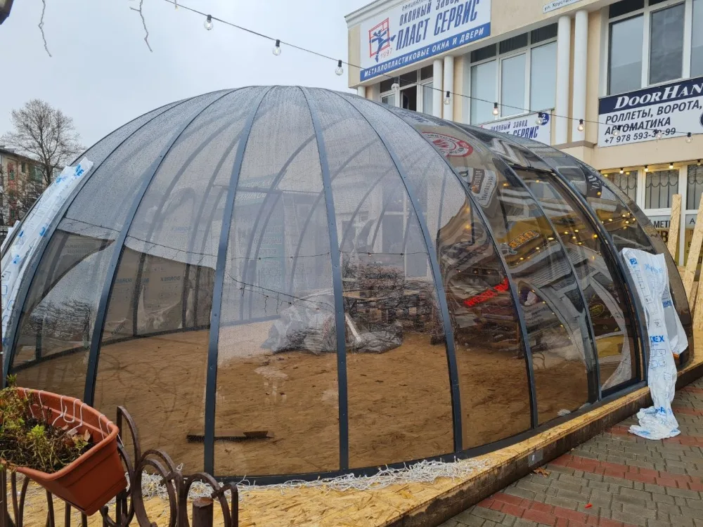 Купольная беседка из поликарбоната